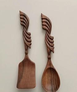 Cuchara de Té de Madera Natural Reutilizable, Cuchara para Café y Azúcar, Utensilio de Cocina de Grado Alimenticio para Uso en Restaurantes - Product Image 5