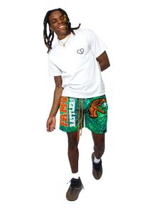 เสื้อ100% คอตตอนคอมบ์โอเวอร์ไซส์สำหรับผู้ชายเสื้อยืดกางเกงขาสั้นเซ็ตเสื้อยืดแบบสั่งทำสีตัดกันสำหรับฤดูร้อน - Product Image 2