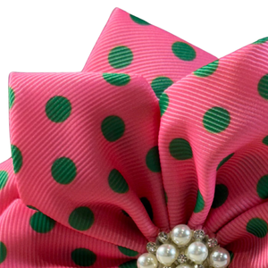 Broche de Flor con Rayas Rosas y Verdes, Elegante Pin Floral para Solapa, Accesorio de Moda para Mujer con Diseño de Rayas - Product Image 5