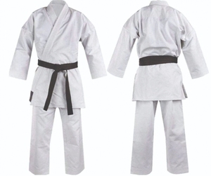<b>Blue</b> Karate Uniform Adult Unisex 100% Cotton Durable Plain Dyed Regular Fit Martial Arts Wear Kit - Product Image 2