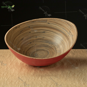 Tazón de Bambú Hecho a Mano, Ecológico y Personalizable, Diseño Clásico 25x20xH10cm para Fiestas - Product Image 3