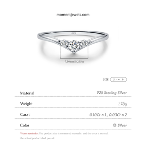 Luxurious 925 Sterling Silver Moissanite <b>Ring</b> for Women Shiny Arrow Pattern <b>Statement</b> <b>Ring</b> Rhodium Plated - Product Image 5