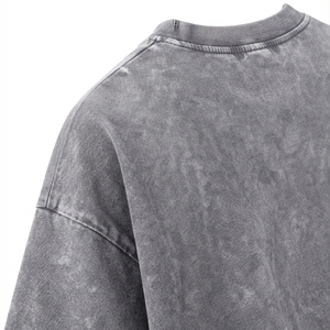 Camiseta al por mayor con lavado ácido, 200g, oversize, 100% algodón, estilo casual para el día a día, streetwear para hombre, camiseta con lavado ácido a la moda - Product Image 4