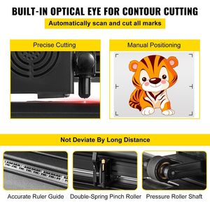 Plotter da taglio vinilico automatico da 53 pollici con forza e velocità regolabili, supporto da pavimento e software Signmaster - Product Image 3