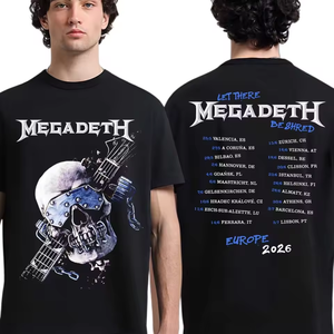 Megadeth 2027 Tour Solid Graphic Customized T-Shirt Summer Cotton Unisex Mens Women's Y2k Fans Casual Streetwear <b>Tee</b> - Product Image 1