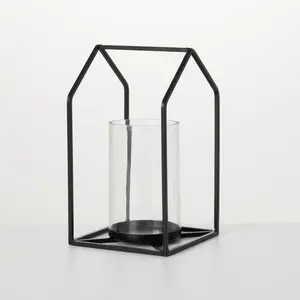 Nouveau mariage et fête de fiançailles décoration bougie lanterne en métal pour vaisselle Table bougeoir décoratif - Product Image 1