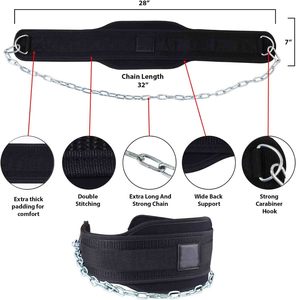 Cinturón de peso de alta resistencia para ejercicios de core, dominadas, sentadillas y entrenamiento de fuerza de cintura, específico para fitness en interiores y ejercicios de dip. - Product Image 2