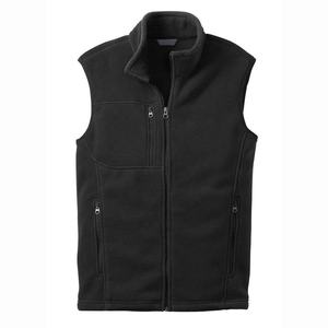 Gilet en polaire gris pour homme, col montant, fermeture éclair, décontracté, automne, polyester, sans manches, coupe classique, respirant, tendance - Product Image 2