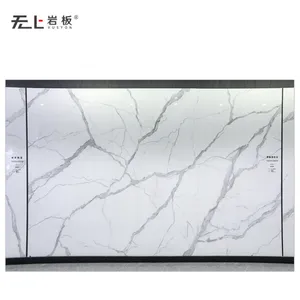 Sintered Stone 1600x3200x6mm Superior Quality Glossy Polished Artificial Slab For Dining Room Wall Cladding