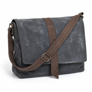 Bolso Bandolera de Lona con Cierre de Hebilla para Hombre |   Bolso de Hombro Grande Informal para el Trabajo Diario, Viajes y Uso Cotidiano - Product Image 1