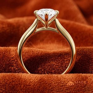 14K/18K Solid Gold Oval Cut Moissanite/Diamond <b>Solitaire</b> Engagement <b>Ring</b> for Women, Classic 4 Prong Setting Minimalist Bridal We - Product Image 3
