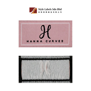 Étiquettes de col personnalisées haut de gamme en damassé tissé, coupées au laser et lavables, pour vêtements et sacs avec logo de marque - Product Image 2