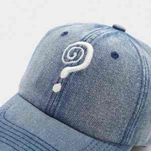 Casquette de baseball en jean avec motif point d'interrogation, style urbain, pour hommes et femmes, casquettes de baseball incurvées pour l'extérieur - Product Image 4