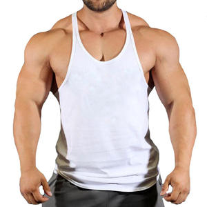 Chaleco de Entrenamiento de Fisicoculturismo de Algodón Personalizable con Impresión, Camiseta Masculina, Logotipo Personalizado, Secado Rápido, Transpirable, Manga Corta - Product Image 1