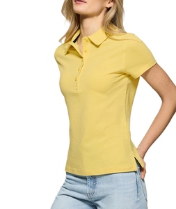 Camisetas de Mujer Tejidas en Color Sólido, MOQ Bajo, Poliéster, Algodón, Lona, Ligeras, Transpirables, Ropa Casual, Personalizables, Nuevo Estilo - Product Image 1