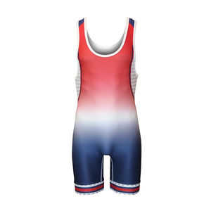 Combinaison de lutte pour jeunes en sublimation, tenue de combat en spandex et polyester, avec design et taille personnalisés, service OEM - Product Image 2