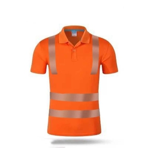 Polo de sécurité industrielle haute visibilité, vêtements de travail réfléchissants, uniforme sur mesure, tissu respirant, construction, entrepôt, transport - Product Image 4