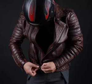 Chaqueta de Cuero Genuino para Otoño, Resistente al Viento, Cómoda, Estilo Urbano Contemporáneo y Formal - Product Image 6