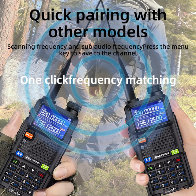 UV-5RH VHF UHF Six Band Two-way Intercom 15W High-power Long-distance Communication signal Stability