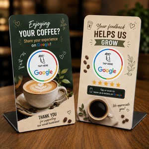 Carte de commentaires client intelligente avec code QR, mini-étiquette NFC NTAG213 13,56 MHz en PVC personnalisée OEM ODM pour les restaurants et les entreprises - Product Image 3