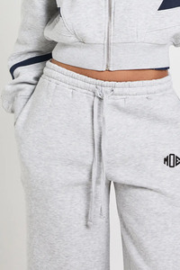 Conjunto Deportivo para Mujer con Rayas en Contraste, Chaqueta Corta con Cierre y Cuello Alto, Pantalones Anchos de Pierna Recta, Ropa Deportiva de Algodón y Felpa, OEM - Product Image 5