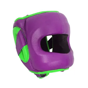 Casque de boxe en cuir PU, réglable et personnalisable, pour adulte, confortable, vente en gros, faible MOQ, pas cher - Product Image 4