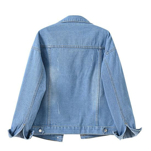 Venta al por mayor 2026 Chaqueta vaquera para mujer con logo personalizado, corte ajustado, cierre de botones, estilo casual, moda urbana, abrigo, ropa OEM - Product Image 4
