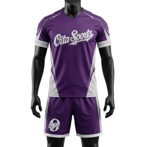 Ensemble d'uniformes de lacrosse sublimés unisexe violet et blanc, légers, en polyester, réversibles, pour matchs et entraînements sportifs - Product Image 1