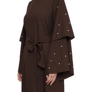 Abaya élégante pour femmes, vêtement islamique long, coupe ample, manches longues, robe musulmane modeste, idéale pour le quotidien et la prière - Product Image 6