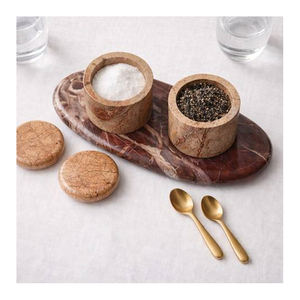 Venta Exclusiva: Juego de Condimentos de Mármol Hecho a Mano, Diseño de Lujo en Oro Blanco Puro y Ecológico, para Decoración del Hogar - Product Image 1