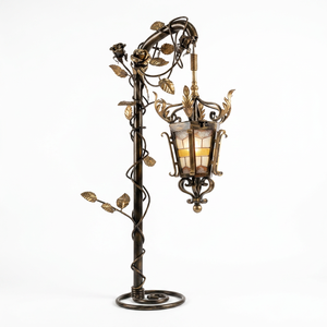 Wrought Iron for Design LED Wall <b>Lamp</b> with <b>Remote</b> <b>Control</b> Warm White Light Custom Colors for Courtyard Vietnam - Product Image 1