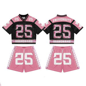 Premium 220 GSM Polyester Mesh Jersey Short <b>Set</b> White Blue Panel Design Custom Sublimation Logo jersey short <b>set</b> for men's - Product Image 4