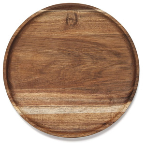 Tocadiscos de madera de Acacia rústico moderno Lazy Susan personalizable hecho a mano multifuncional organizador de encimera de cocina estante giratorio - Product Image 1