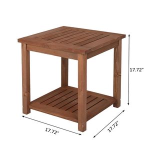 Tavolino Quadrato da 17,7 Pollici per Patio/Interno-Esterno, per Veranda e Giardino - Product Image 6