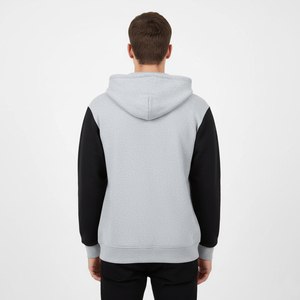 Sweat à capuche confortable pour homme, coupe classique, en molleton 100 % coton, brodé, écologique, délavé, vente en gros sur mesure pour l'hiver - Product Image 4