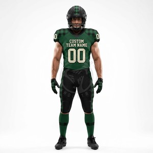Uniformes de football en mesh extensible personnalisés avec coupe athlétique pour les équipes universitaires, compatibles avec les protège-épaules - Product Image 3