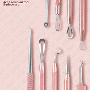 Kit de Herramientas para el Acné Facial de Acero Inoxidable Color Oro Rosa de Alta Calidad, 6 Piezas, Extractor de Puntos Negros, Limpiador de Poros, Diseño Personalizado - Product Image 5