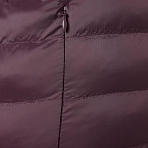 Chaqueta acolchada morada para mujer, cálida para invierno, rellena de plumón, con cierre de cremallera, cuello alto, ligera, a prueba de viento, informal. - Product Image 6