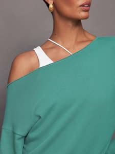 Sweat-shirt surdimensionné en coton éponge personnalisé 2026 pour femme, respirant, brodé, long, automne-hiver - Product Image 4