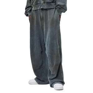 Chándal con Capucha para Hombre, Teñido, de Manga Larga, Corte Holgado, Color Sólido, Estilo Urbano, con Bolsillos Laterales, para Otoño, Unisex, Nuevo - Product Image 2