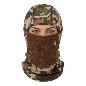 Cagoule de chasse camouflage en gros, masque tactique thermique en polaire coupe-vent pour l'hiver, cache-cou pour sports de plein air - Product Image 1