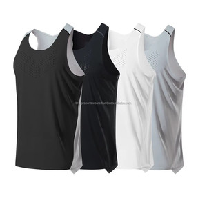 เสื้อกล้ามถักสำหรับผู้ชาย ระบายอากาศได้ดี ผลิตจากโพลีเอสเตอร์ 100% แห้งเร็ว น้ำหนักเบา เหมาะสำหรับฤดูร้อน - Product Image 3