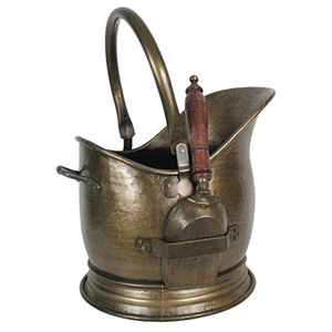 Cubo para carbón de hierro con acabado de cobre personalizado, juego de chimenea hecho a mano de alta calidad y accesorios, cubos para carbón - Product Image 5