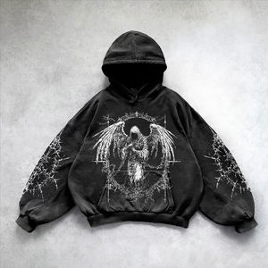 Sudadera Casual para Hombre con Estampado Digital Retro Punk, Estilo Gótico Americano, 100% Algodón, Sudadera Deportiva para Parejas para Invierno - Product Image 5