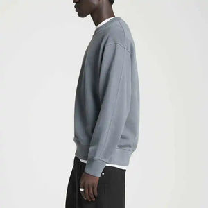 Sweat-shirt polaire pour homme à col ras du cou, coupe décontractée, 100% coton épais, imprimé, doublé, séchage rapide, style vintage, pour l'hiver - Product Image 2