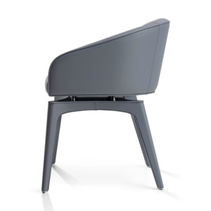 Modern Upholstered Dining <b>Chair</b> Leather Accent Armchair Stainless Steel <b>Legs</b> for Dining Room Hotel Home - Product Image 2