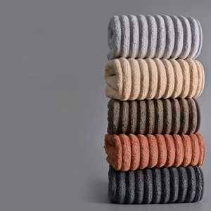 Toalla Facial de Algodón Ecológica, Reutilizable, Suave, Transpirable, de Rápida Absorción, Toalla de Baño, Proveedor Mayorista, Tela de Rizo a Rayas - Product Image 4