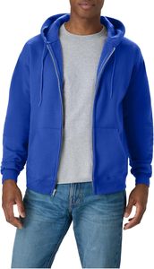 Sudadera con Capucha para Hombre, Azul Marino, con Cierre, Corte Regular, Felpa de Algodón, Color Sólido, Informal, para Otoño, Transpirable, ODM - Product Image 5