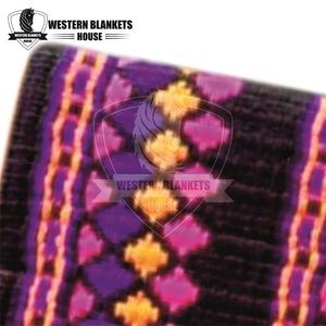 Almohadilla de sillín occidental de lana pesada personalizada con parche de cuero aceitoso y relleno de fieltro de algodón para montar a caballo Almohadillas de sillín de calidad premium - Product Image 4