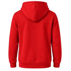 Sudadera Clásica Roja con Capucha, Sudadera Informal de Manga Larga con Capucha con Cordón Ajustable y Bolsillo Frontal Tipo Canguro - Product Image 2